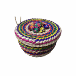 Canasta Tortillera de Mimbre Multicolor
