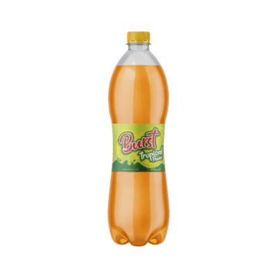 Burst Tropical Soda Sabor Banana /Banana Flavor Soda 6/2 Lts
