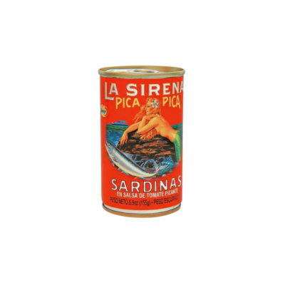 La Sirena Sardina en Salsa Picante (Pequeña)/Small Canned Sardines in Hot Sauce 25/5.5 oz