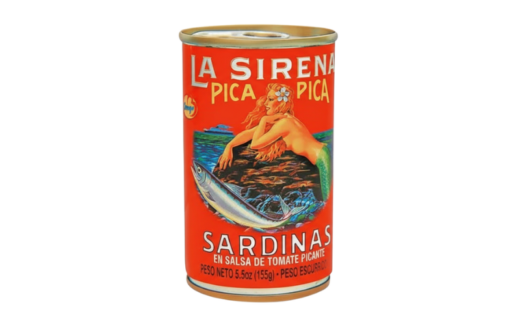 La Sirena Sardina en Salsa Picante (Pequeña)/Small Canned Sardines in Hot Sauce 25/5.5 oz