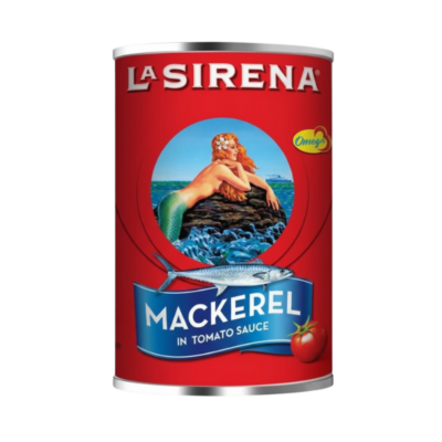La Sirena Sardina Mackerel en Salsa Tomate (Peq)/Small Canned Mackerel in Tomato Sauce 25/5.5 oz