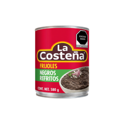 La Costeña Frijoles Negros Refritos/Canned Refried Black Beans 12/20.5 oz