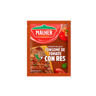 Malher Consome Tomate Con Res Ristra/Beef and Tomato Bouillon 12/10g