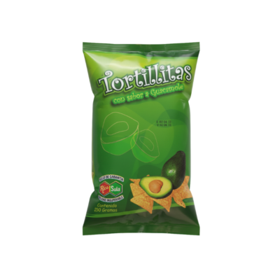 Rica Sula Tortillas Guacamole/Guacamole Flavor Tortilla Chips 36/150 g
