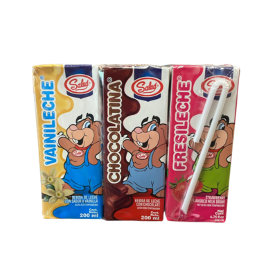 Salud Malteada Mix/Choco; Strawberry and Vanilla Milkshakes 24/6.76 oz