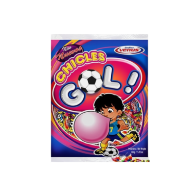 Venus Candy Chicles Gool Tutti-Frutti/Fruit Bubblegums 36 U/126 g