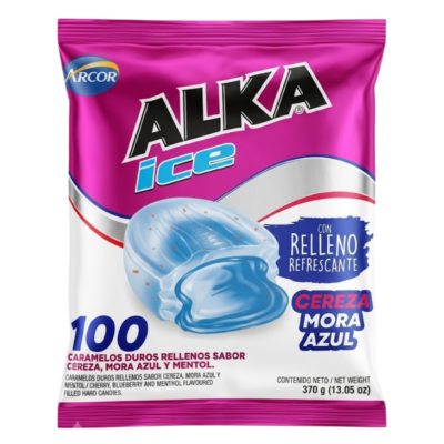 Alka Ice Cereza-Mora Azul/Blueberry and Cherry Candy 1/100 U (370 g)