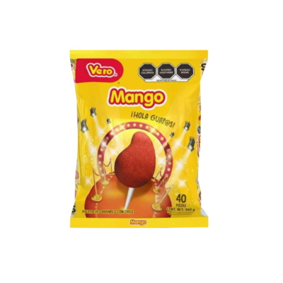 Paleta Vero Mango con Chile/Spicy Mango Lollipop 1/40 U
