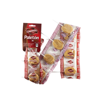 Ricolino Paleton Coronado Dulce de Leche (Ristra)/Caramel Lollipops 1/10 U (120 g)