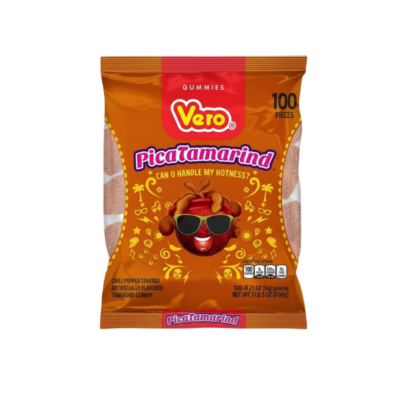 Vero Picatamarind Gomas/Tamarind Gummy with Chili and Sugar Coating 100 U/1 Lbs