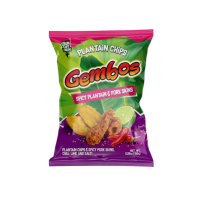 Gembos Chicharron Chile; Limon y Sal/Spicy with Lime and Salt Chips with Pork Rinds 24/150 g