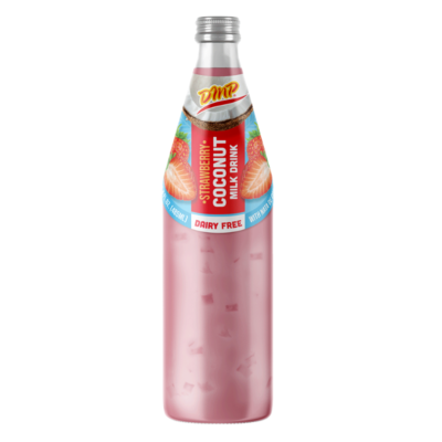 DMP Leche de Coco Fresa (Grande)/Large Strawberry Coconut Milk (Glass Bottle) 12/16.4 oz