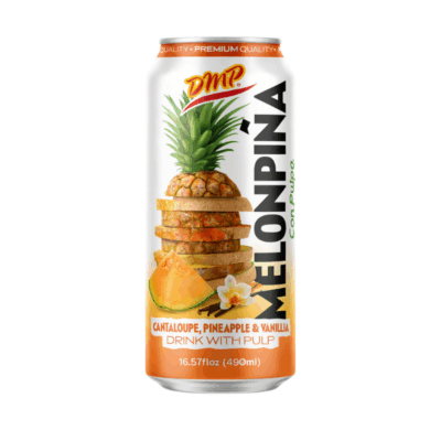 DMP Jugo de Lata Melon; Piña & Vainilla/Canned Cantaloupe; Pineapple and Vanilla Drink 24/16.57 oz