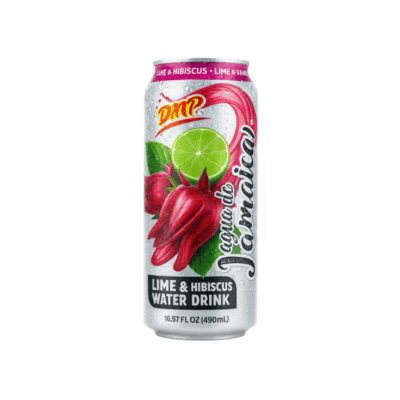 DMP Jugo de Lata de Jamaica con Limón/Canned Hibiscus with Lime Drink 24/16.57 oz