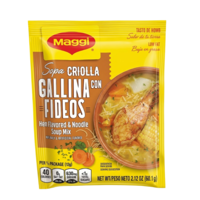 Maggi Sopa Criolla de Gallina con Fideos/Creole Chicken Noodle Soup 2/12/2.12 oz