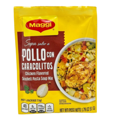 Maggi Sopa Pollo con Caracol/Chicken Soup with Shells 2/12/2.11 oz