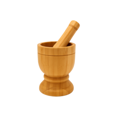 Imusa 10037 Mortero/Wooden Mortar [Jumbo] (4.5 in x 4.5 in)  ( 6 in x 5 in ) 1/4 U