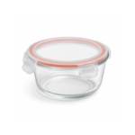 Imusa 11931 Recipiente de Vidrio Redonda con Tapa/Round Glass Container with Lid (21.3 oz) 1/6 U