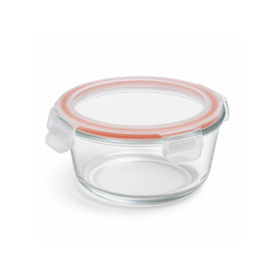 Imusa 11931 Recipiente de Vidrio Redonda con Tapa/Round Glass Container with Lid (21.3 oz) 1/6 U