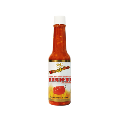 DJ Salsa de Chile Habanero/Hot Red Caribbean Habanero Sauce 24/5.57 oz