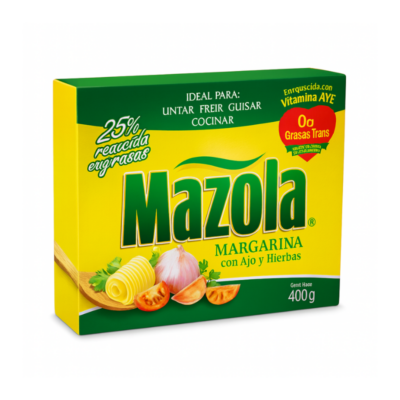 Mazola Margarina Ajo y Hierbas/Butter with Garlic and Spices 1/400 g