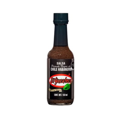 El Yucateco Chile Habanero Negro/Habanero Hot Sauce (Black Label) 12/4 oz
