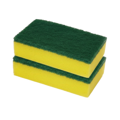 Imusa 21270 Estropajo Verde c/ Esponja Amarilla /Green Scrubber w/ Yellow Sponge 1/12 U