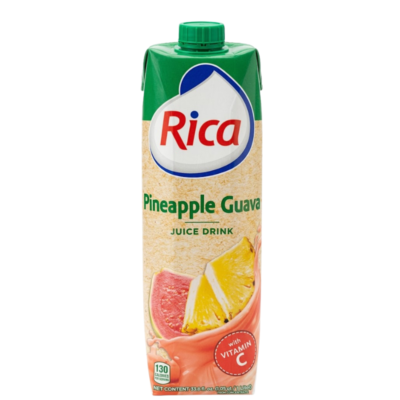 Rica Jugo Piña con Guayava / Pineapple w Guava Juice (Caja) 12 / 1lt