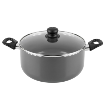 Imusa 16017 Olla Gris con Tapa de Vidrio / Dutch Oven (6 qt) 1/2 U