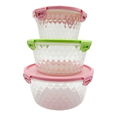 Imusa P-03871 Juego de Contenedores Cristal /Glass Container Set 12/3 U