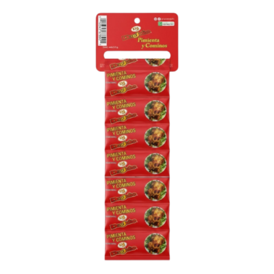 DJ Pimienta y Comino en Ristra / Pepper & Cumin Seasoning String 12 x 3.5 g