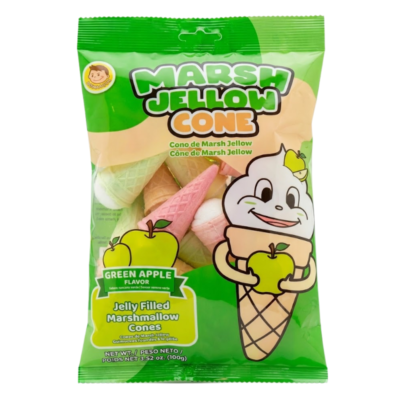 Josh Bosh Manzana Cono Marshmallow / Apple Jelly Filled Marshmallow Cone 24/3.53 oz