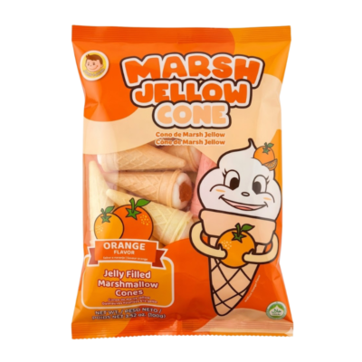 Josh Bosh Naranja Cono Marshmallow / Orange Jelly Filled Marshmallow Cone 24/3.53 oz