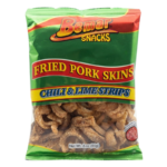 Bemar Chicharron Tiras Sazonadas Chili y Limón / Seasoned Pork Skins 24/3 oz (85 g)