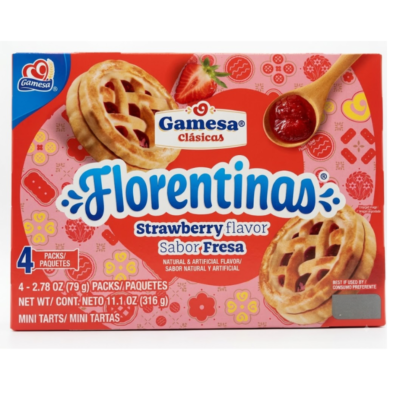Gamesa Galleta Florentinas Sabor Fresa / Florentinas Strawberry Cookies 12/11 oz