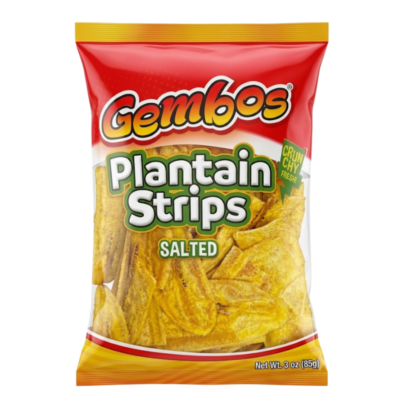 Gembos Tajadas Largas de Plátano con Sal PEQ / Small Salted Plantain Strips 24/3 oz (85 g)