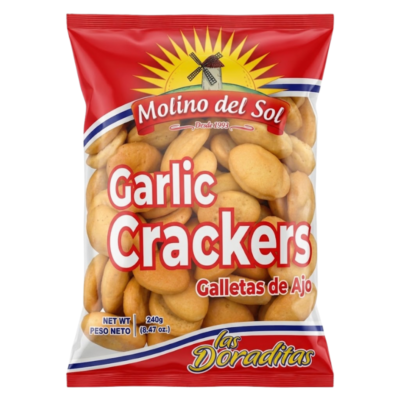 Molino del Sol Galletas de Ajo / Garlic Crackers 20 / 8.47 oz (240 g)
