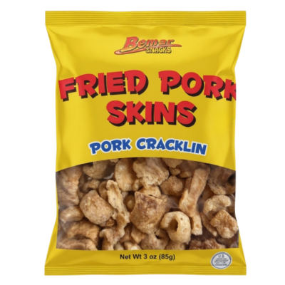 Bemar Snacks Chicharrones/ Snacks Fried Pork Skins Pork Cracklin 24/3 oz (85g)